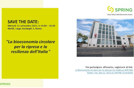 Assemblea pubblica del Cluster SPRING - La bioeconomia circolare per la ripresa e la resilienza dell’Italia